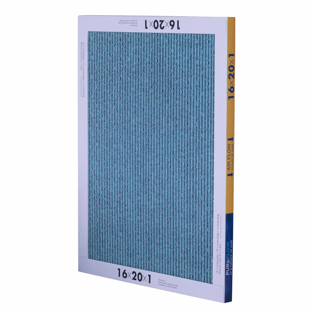 PureFlow, Home Furnace Air Filter 16x20x1, with 4 Layers of Advanced Filtration Technology, MERV-13 Pack-of-2