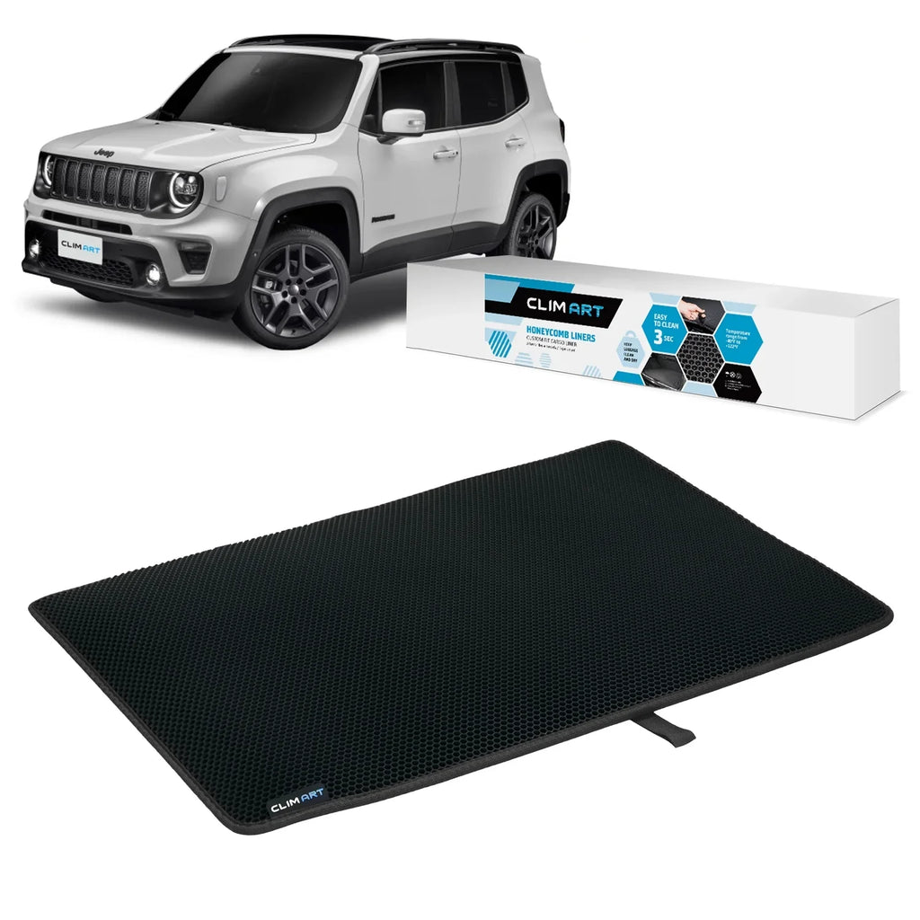 CLIM ART Cargo Liner for Jeep Renegade 2015-2023 Custom Fit Trunk Mat, with Honeycomb Dirtproof & Waterproof Technology - All-Climate, Heavy Duty, Anti-Sizelip Cargo Liner, Luggage - FL01115090