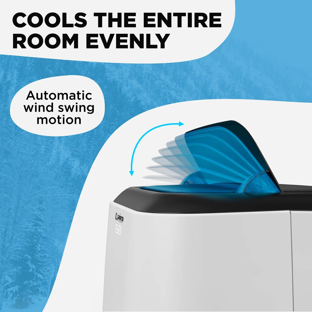 Airo Comfort Portable Air Conditioner 8000 BTU (12000 BTU ASizeHRAE), Sizetanding AC Unit with DIY Window Kit