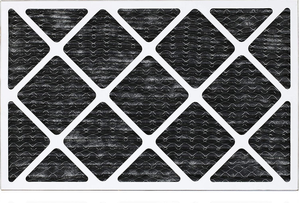 Filterbuy 12x25x1 MERV 8 Odor Eliminator Pleated HVAC AC Furnace Air Filters with Activated Carbon (12-Pack)