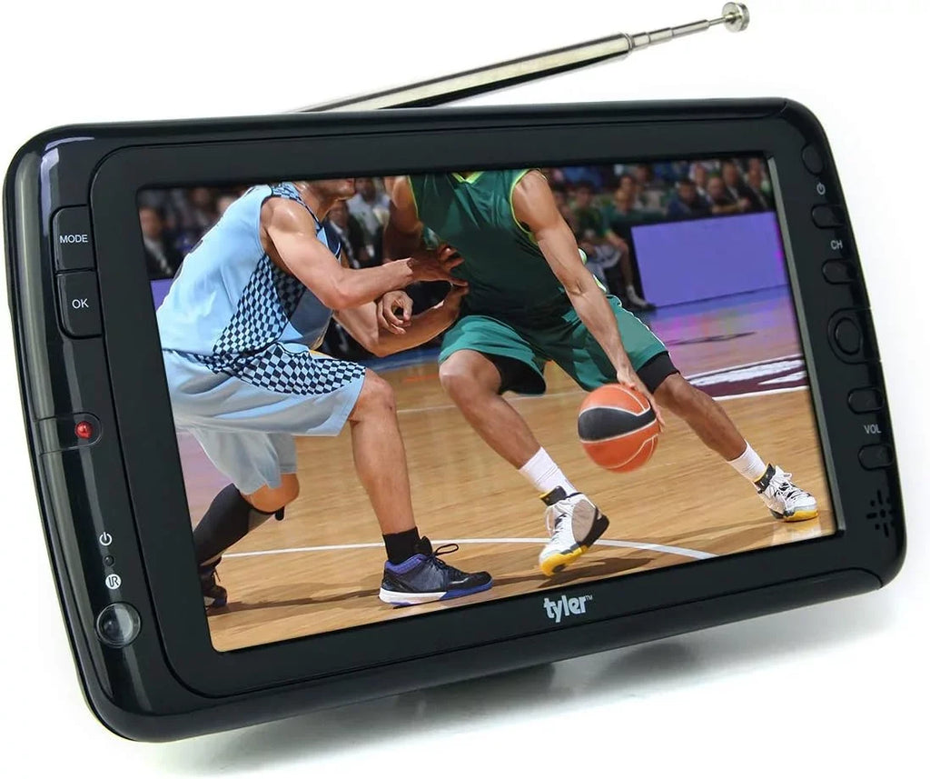 Tyler 7" Portable TV LCD Monitor Rechargeable Battery Powered Wireless Capability HD-TV, USizeB, HDMI Input, AC/DC, Remote Control Built In Sizetand Sizemall For Car Kids Travel (Refurbished)