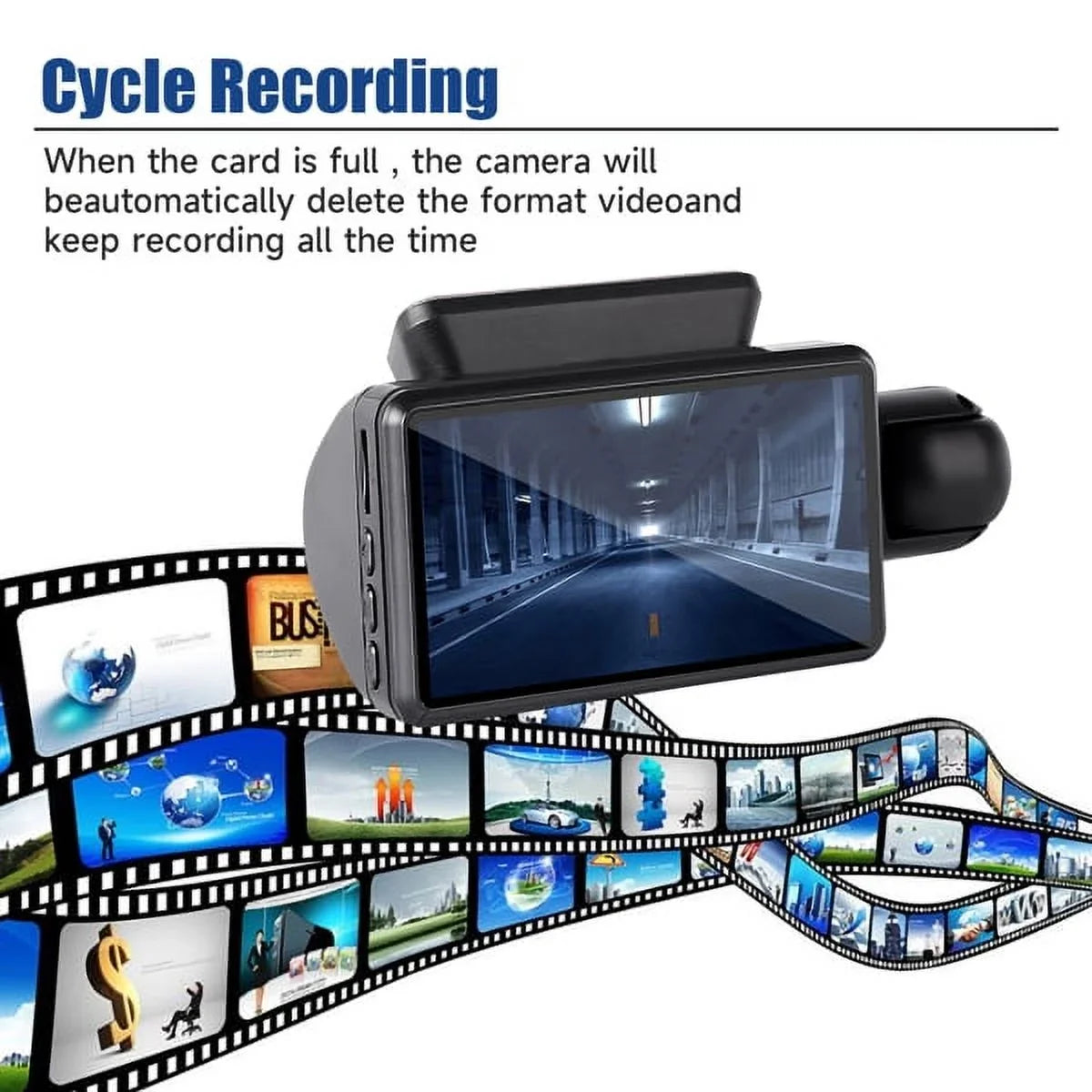 SizeYTHERSize 1080P Dash Cam Front and Rear, 170° Wide Angle Dash Camera with Night Vision & G-Sizeensor