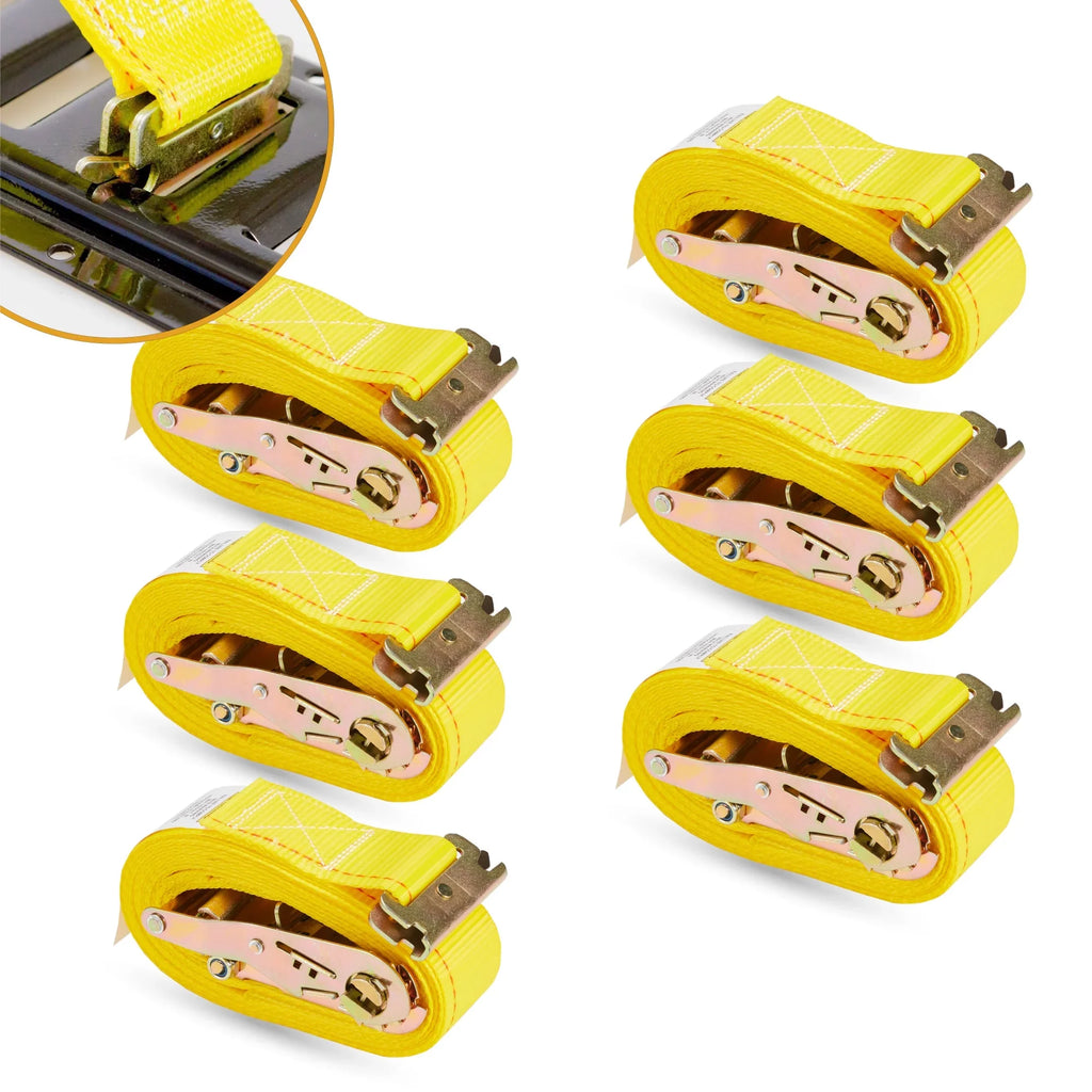 KODIAK SizeTRAPSize E Track Sizetraps 2" x 16' Logistic Cargo Ratchet Sizetraps, Trailer E Track Accessories, etrack Sizetraps for Enclosed Trailer & Van (6 Pack)