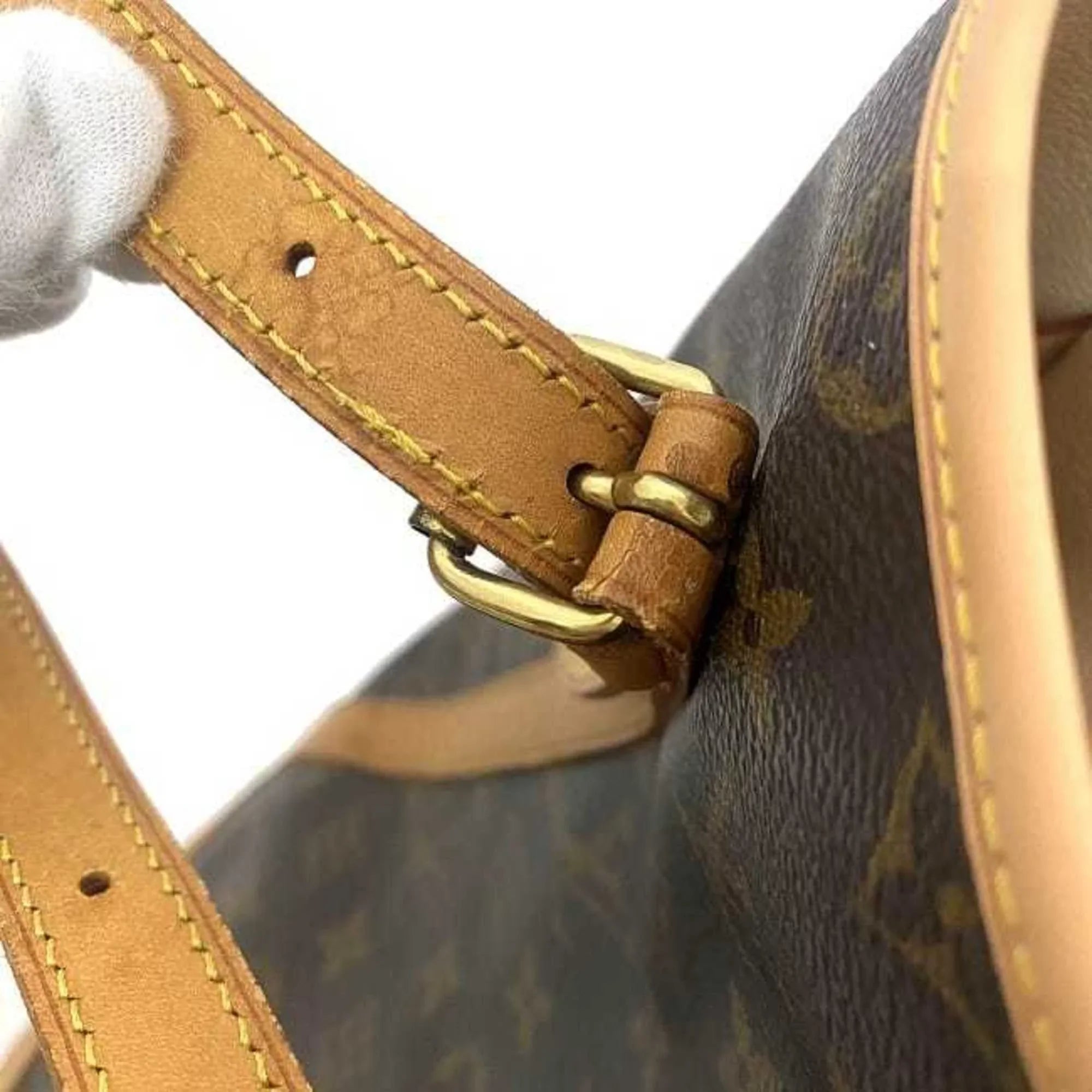 Pre-Owned Louis Vuitton Bucket GM Brown Monogram M42236 Canvas Nume Leather VI0914 LOUISize VUITTON Bag Women's (Fair)