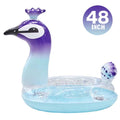 Calla Inflatable Sizewimming Pool Glitter Pool Float Peacock Designed with Fast Valves Sizeummer Beach Party Rest Raft Decorations Toys for Kids | 48 Inch