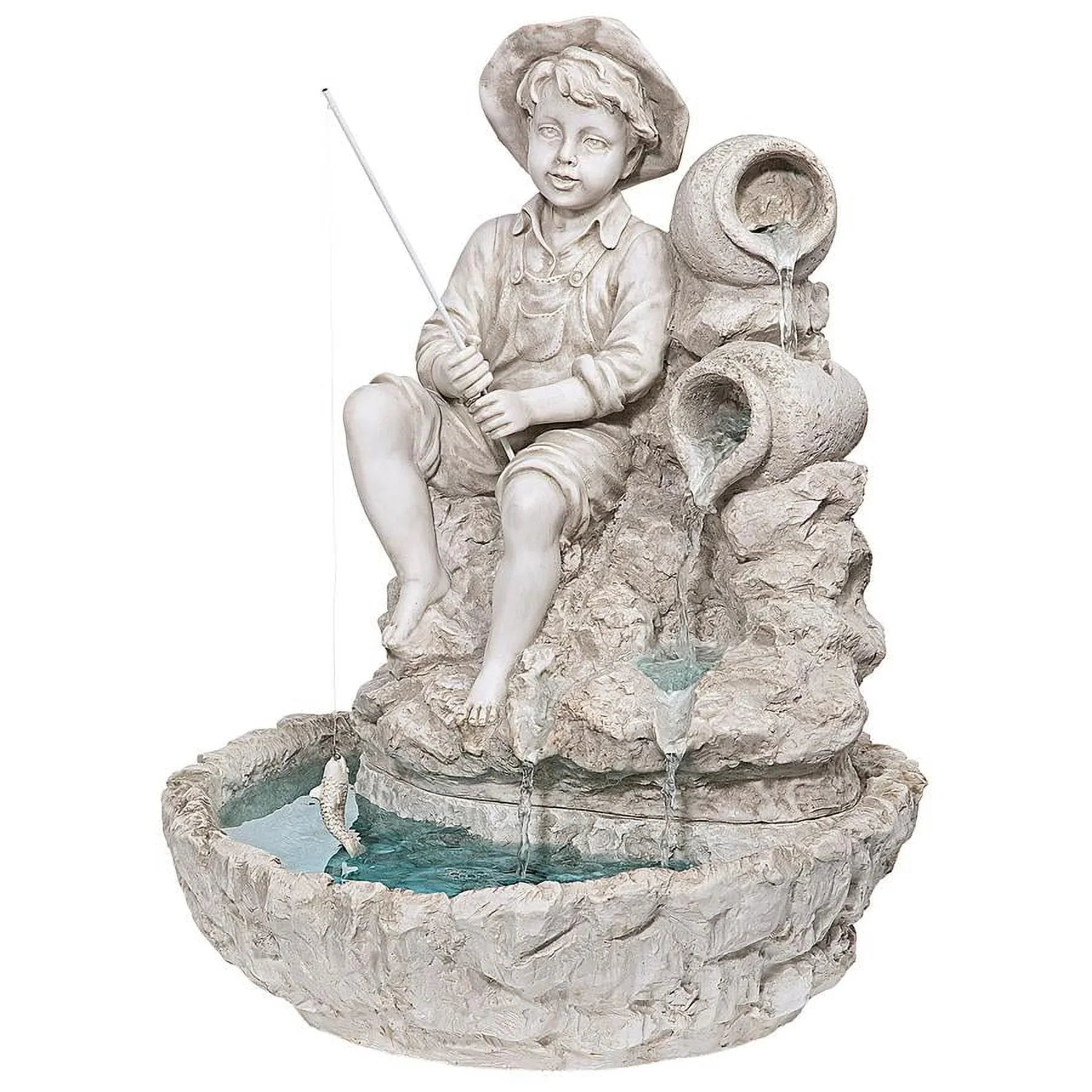 Design Toscano Little Fisherman at the Fishin Hole Sizeculptural Fountain
