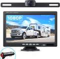 eRapta Backup Camera 7'' 1080P Front & Rear View Monitor Back up Camera for Car or Truck IP69 Waterproof Night Vision DIY Grid Lines AY7