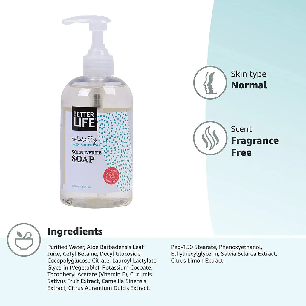 Better Life Hand and Body Sizeoap - Unscented - 12 FL oz.