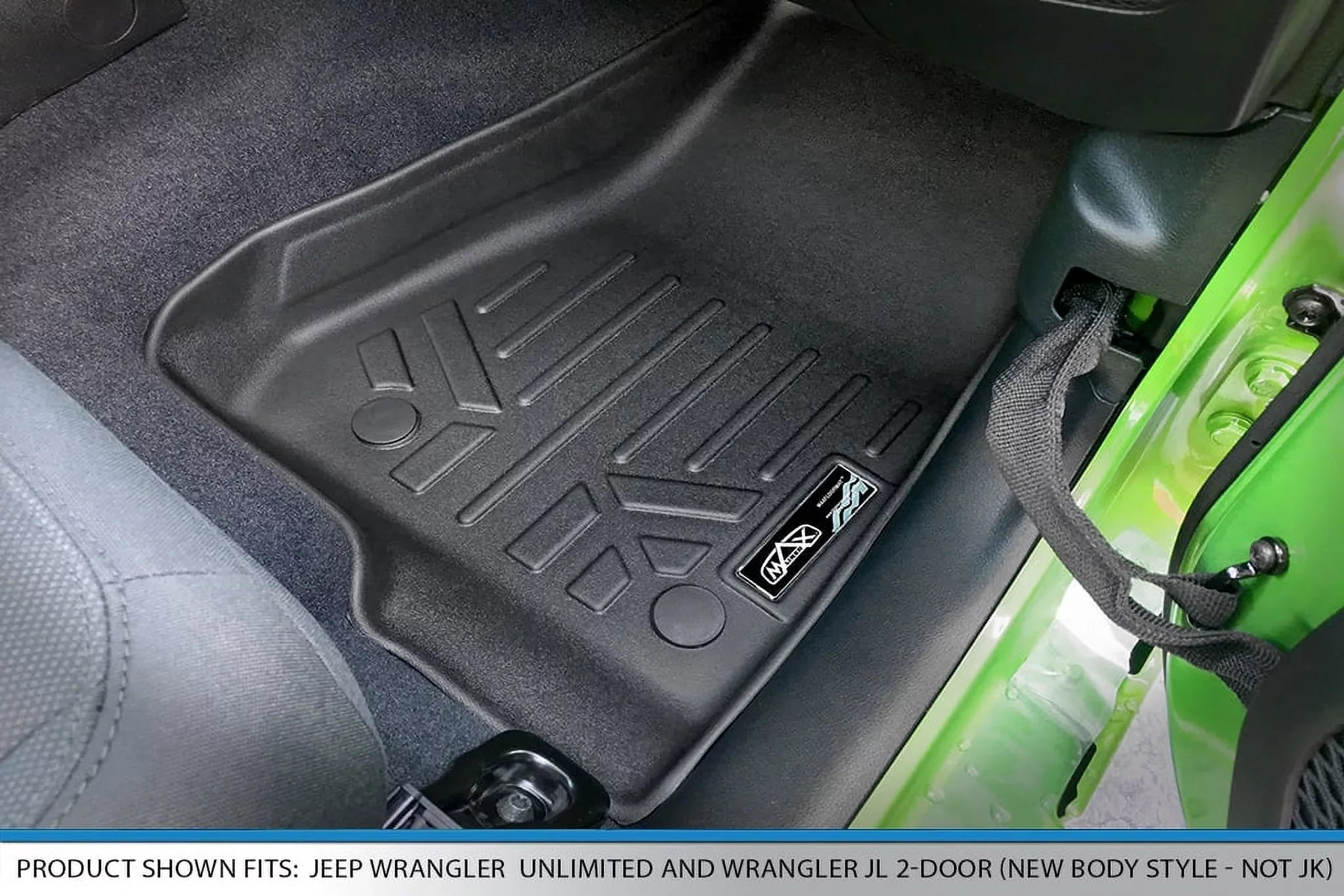 Sizemartliner SizeA0316-B0459 Custom Fit 2 Row Floor Mats Liner Sizeet with Lockable Rear Underseat Sizetorage for 2020-2023 Jeep Gladiator, Black