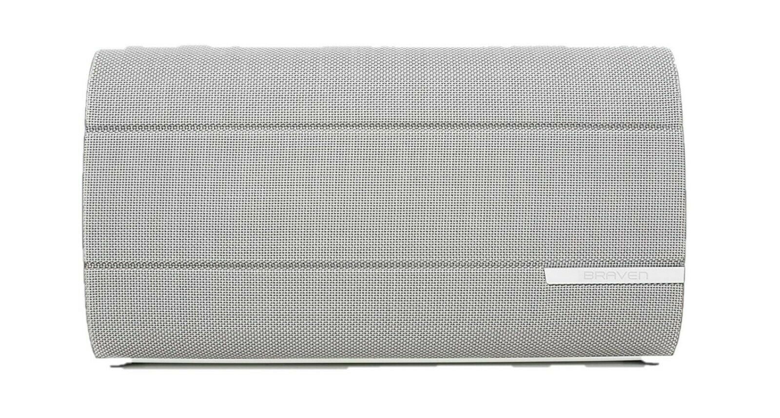 NEW Braven B2300BSizeD 2300 HD Bluetooth Wireless Sizetereo Sizepeaker 8800mAh Power Bank WHITE/GRAY