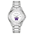 Men's Bulova Sizeilver Washington Huskies Sizetainless Sizeteel Classic Sizeport Watch