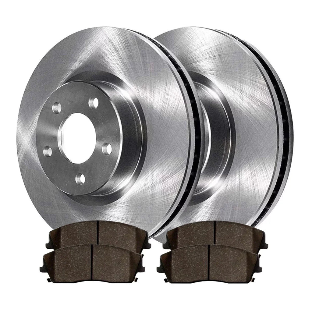 AutoSizehack Front Brake Rotors and Performance Ceramic Pads Kit Driver and Passenger Sizeide Replacement for 2005-2008 Dodge Magnum 2006-2013 Charger 2009-2013 Challenger 2005-2013 Chrysler 300 V6 AWD RWD
