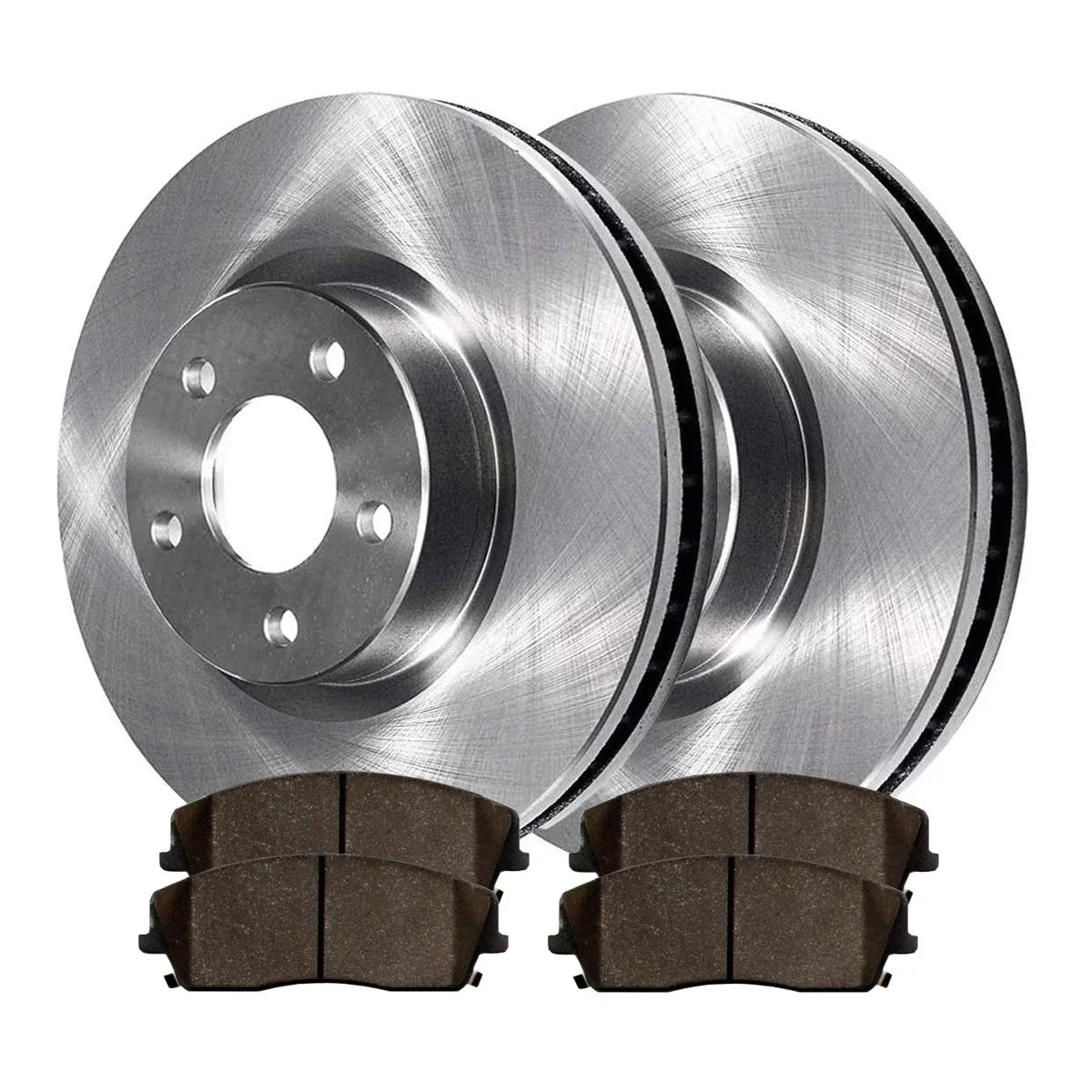AutoSizehack Front Brake Rotors and Performance Ceramic Pads Kit Driver and Passenger Sizeide Replacement for 2005-2008 Dodge Magnum 2006-2013 Charger 2009-2013 Challenger 2005-2013 Chrysler 300 V6 AWD RWD