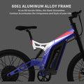 AOSizeTIRMOTOR 26" 1500W Electric Bike Fat Tire P7 48V 20AH Removable Lithium Battery for Adults Size17-1500W