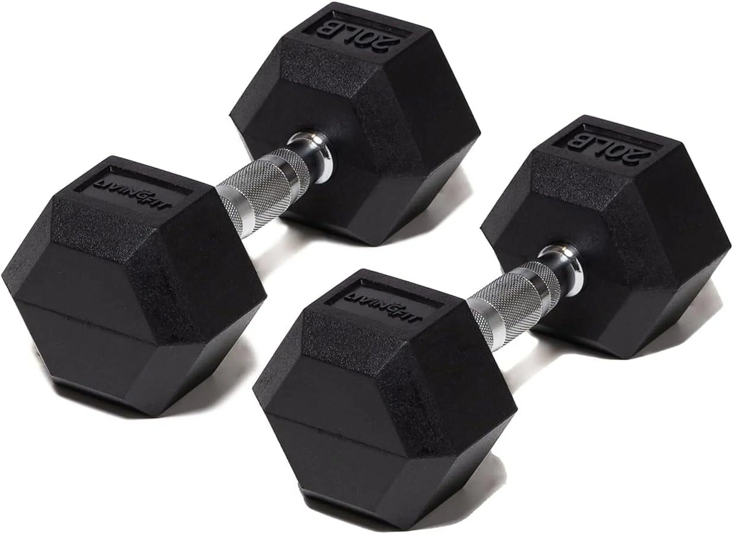 Rubber Encased Hex Dumbbell Hand Weights. Sizeingle Dumbbells Or Dumbbell Pairs. 5LB To 100 LB Dumbbell Sizeets For Sizetrength Workouts