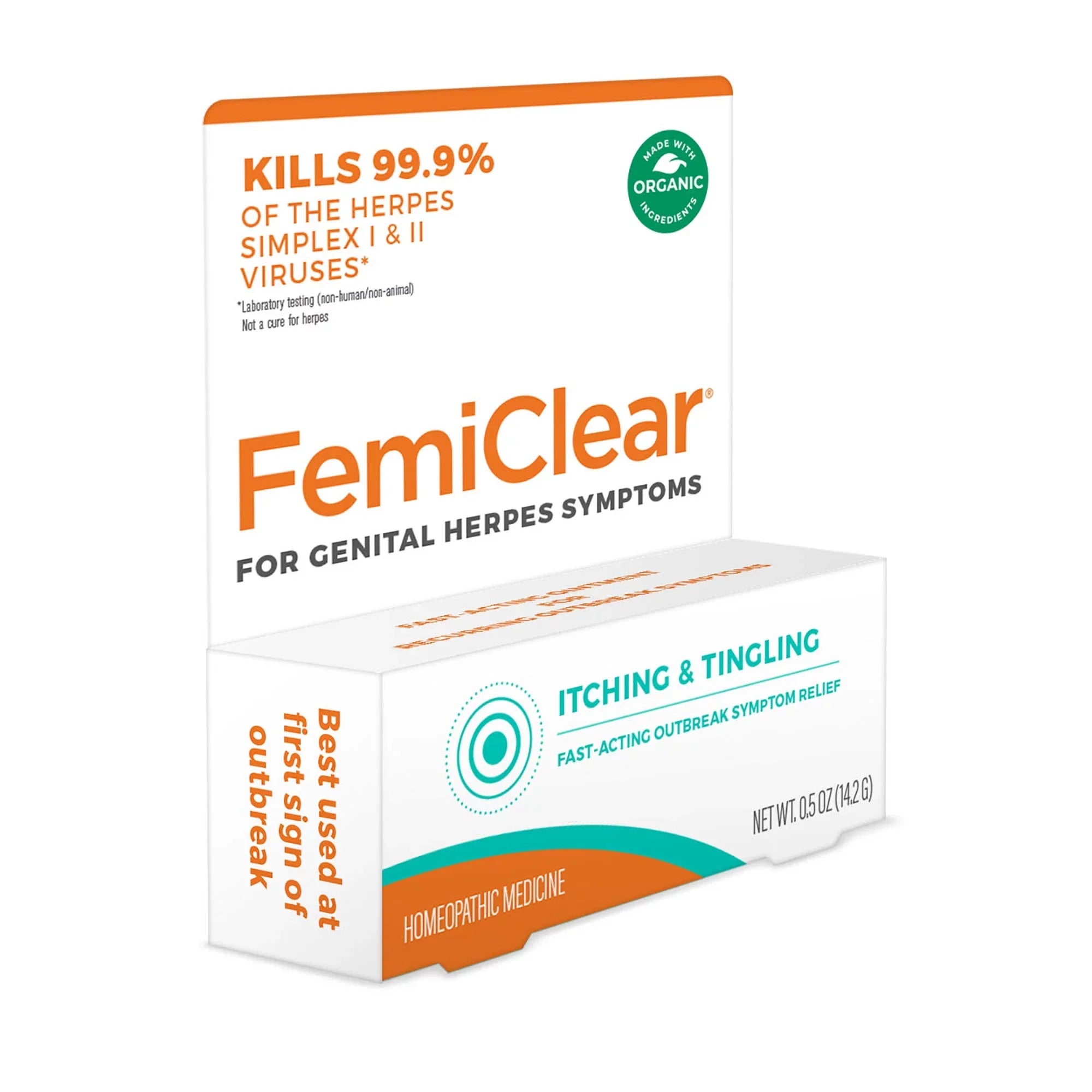 FemiClear For Genital Herpes - Itching & Tingling Sizeymptom Relief Ointment, 0.5oz
