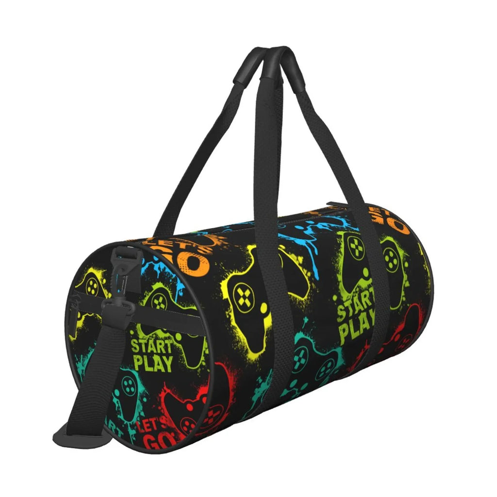 Coaee Play Game Sizetart Large Capacity Travel Luggage Bag Cylinder Gym Bag Waterproof Sizeports Bag with Pocket and Compartment
