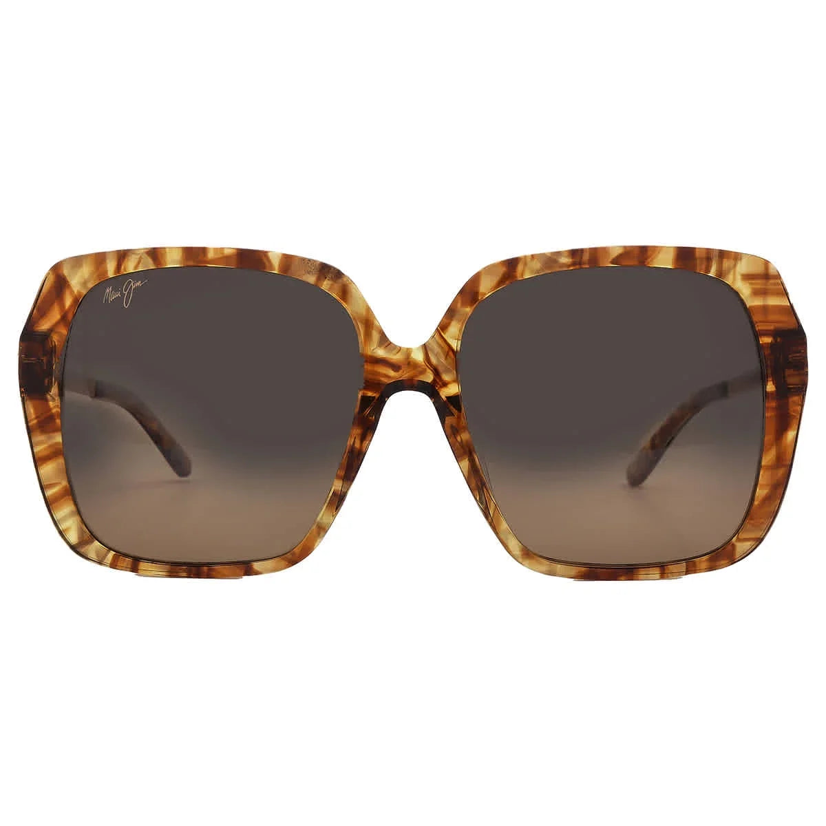 Maui Jim Women's Poolside Polarized Fashion Sizeunglasses, Caramel Tiger/HCL® Bronze, Medium