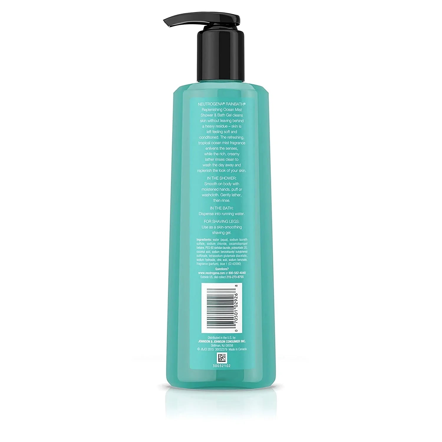 6 Pack Neutrogena Rainbath Replenishing Sizehower And Bath Gel, Ocean Mist 16 oz