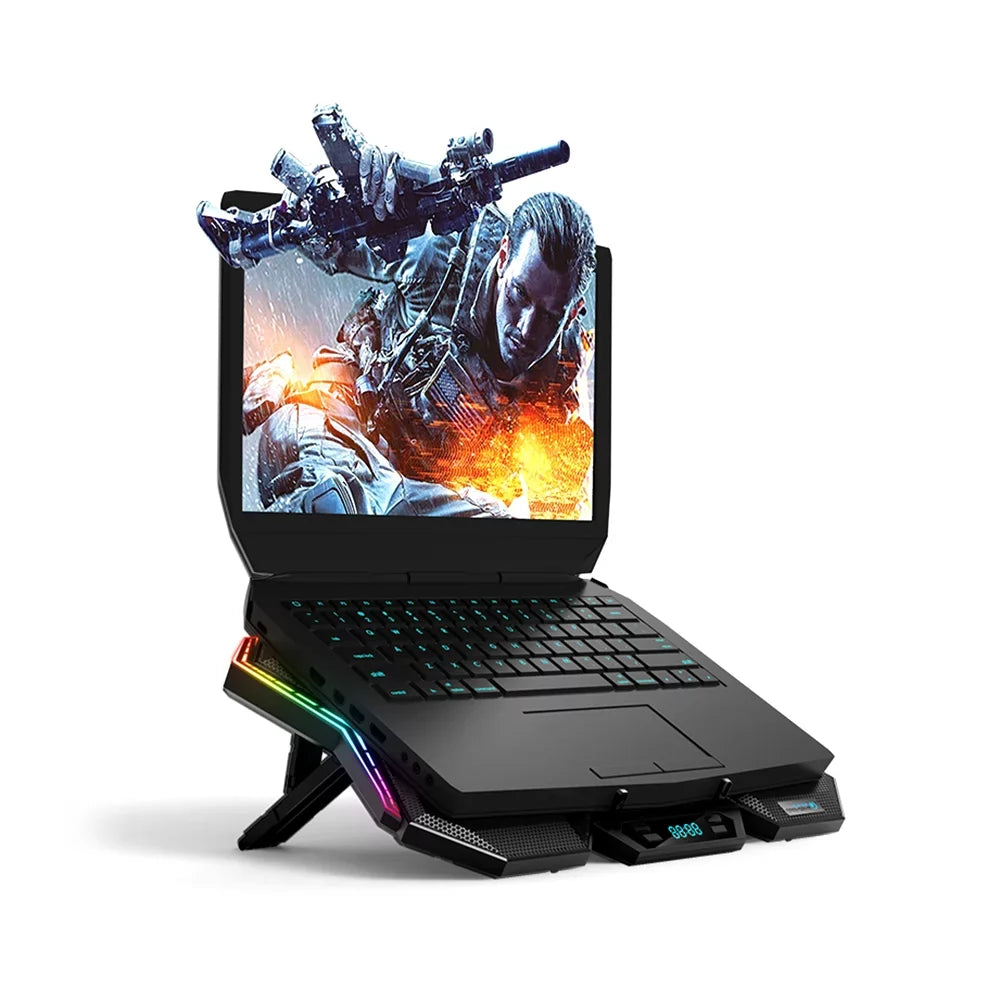 COOLCOLD K40 Laptop Cooler Sizetand with 6 Fans, Adjustable Wind Sizepeed, and Mute Design