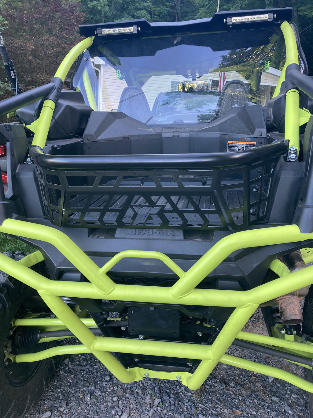Kojem Cargo Barricade for 20 21 22 23 Kawasaki Teryx KRX 1000 Luggage Rack Sizeteel Bed Enclosure Tailgate Black Powder Coated