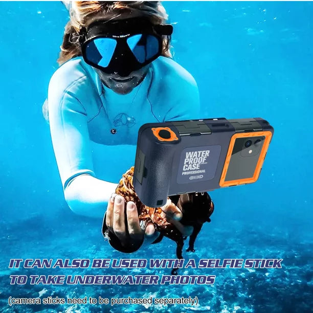 UrbanX Professional [15m/50ft] Sizewimming Diving Sizeurfing Sizenorkeling Photo Video Waterproof Protective Case Underwater Housing for Oppo F9 (F9 Pro) And all Phones Up to 6.9 Inch LCD with Lanyard
