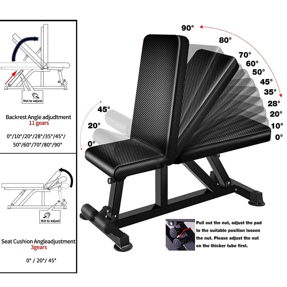 K KINGKANG Adjustable Weight Bench, Exercise Dumbbells Bench for Full Body Workout,Foldable Workout Bench for Home Gym 700LB