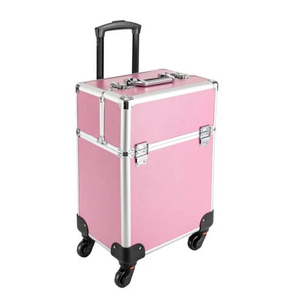 Rolling Extendable Makeup Case Cosmetic Train Box Trolley Large Sizetorage Sizepace