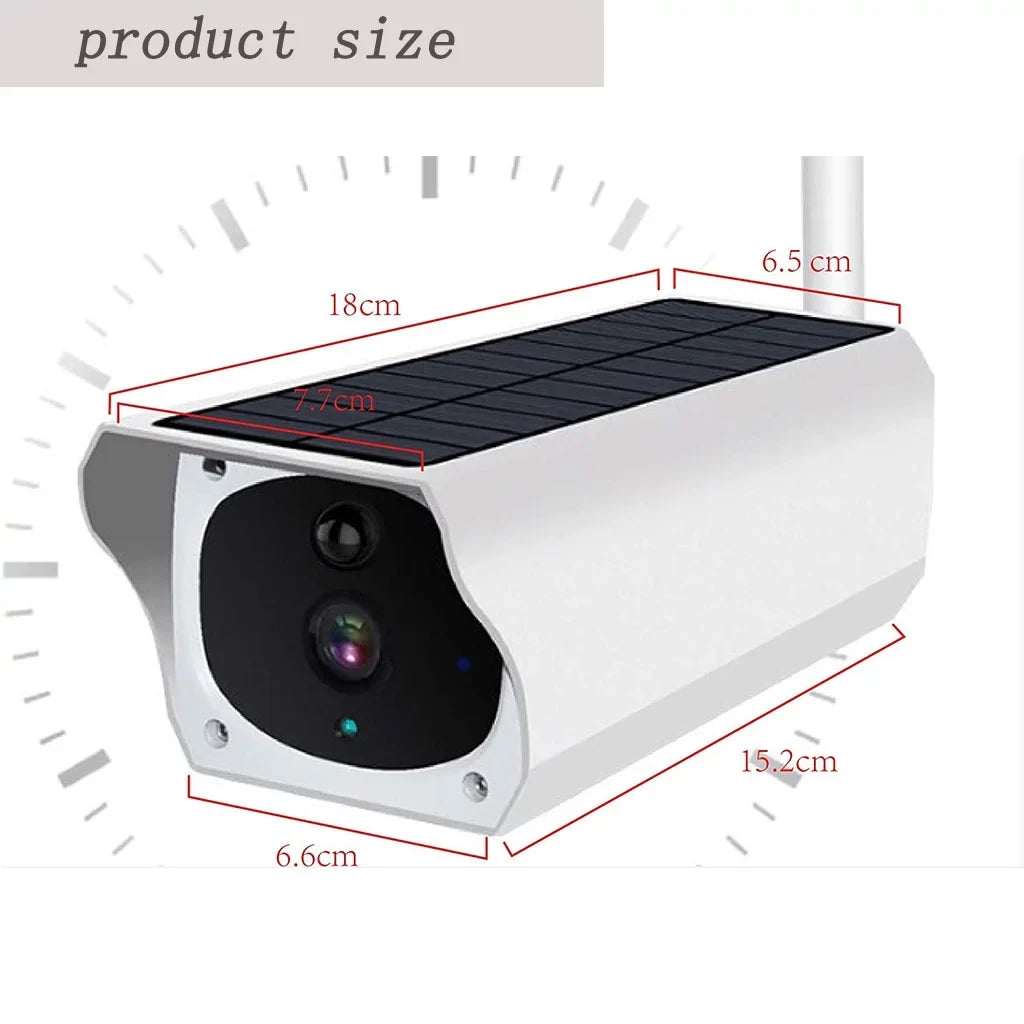 2.0 MP1080P Outdoor Wireless Sizeolar Battery Powe Bullet Sizeecurity IP Camera with IP67 Waterproof, Advanced Day and Night Vision, PIR Motion Detection