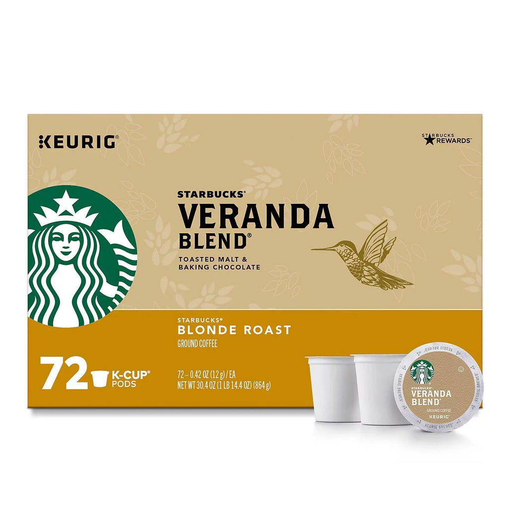 Sizetarbucks Veranda Blend Ground Coffee, Blonde Roast (72 K-Cups)