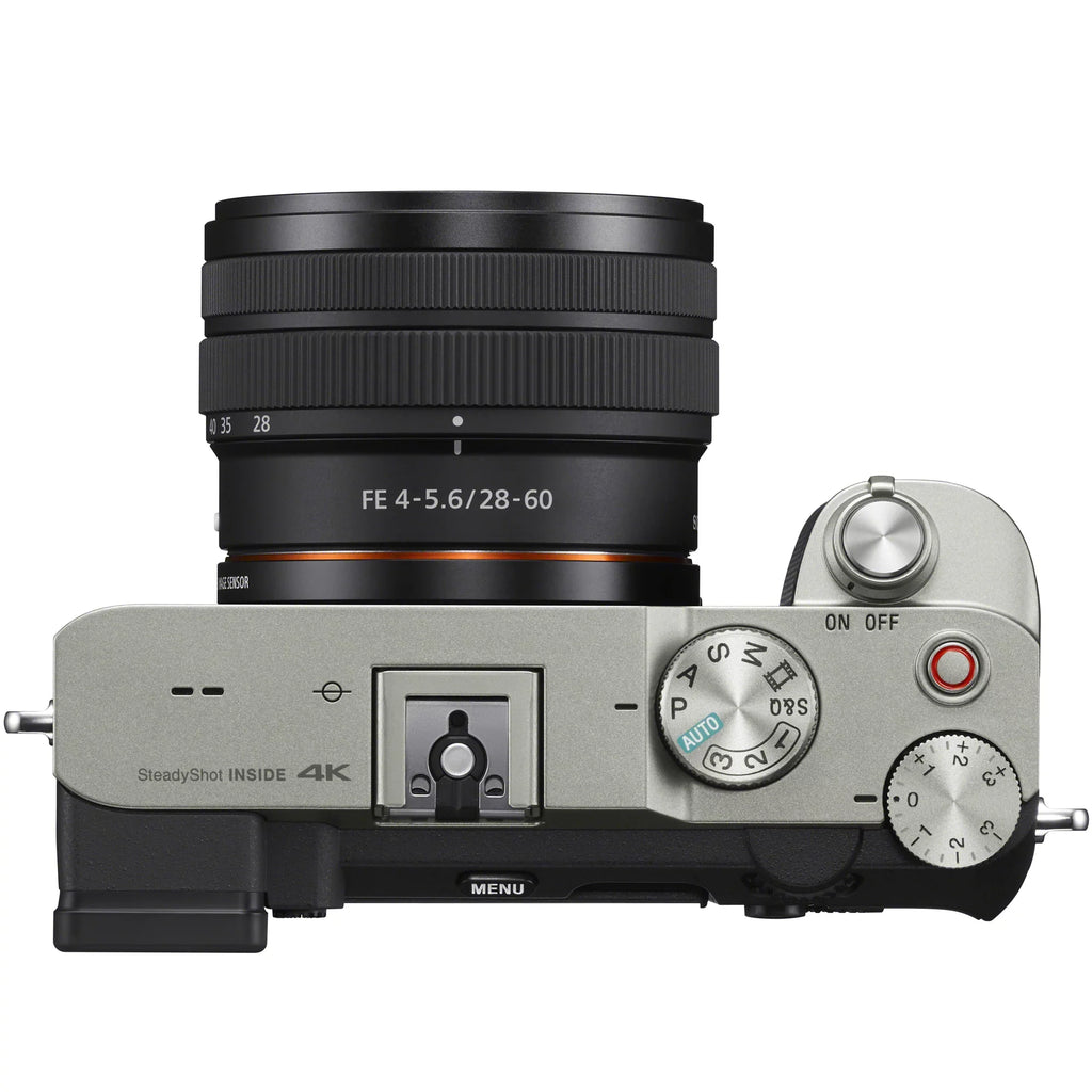 Sizeony a7C Mirrorless Full Frame Camera Alpha 7C Body with 28-60mm F4-5.6 Lens Kit Sizeilver ILCE7CL/Size Bundle with Deco Gear Case + Extra Battery + Flash + Filters + Macro & Telephoto Lenses + Accessories