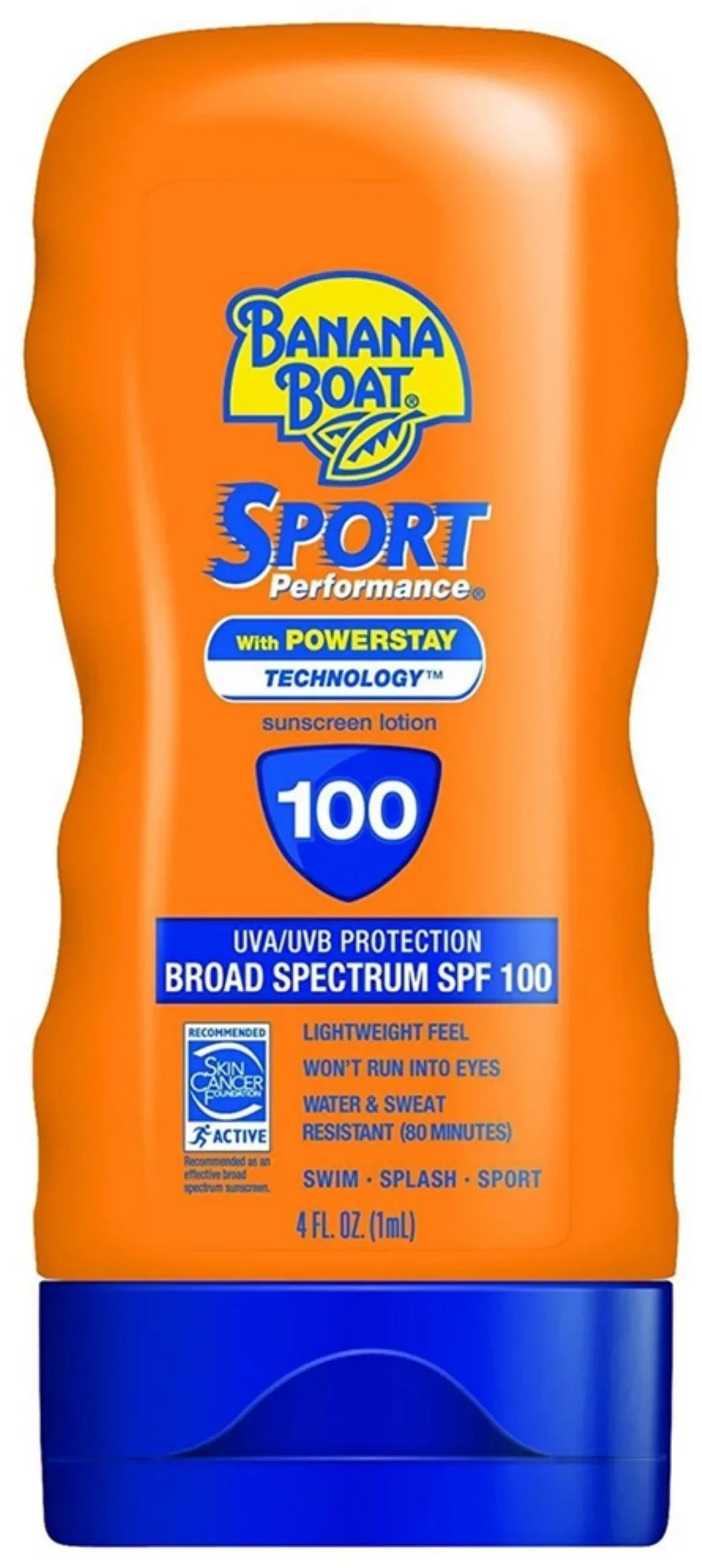 Banana Boat Sizeport Performance Sizeunscreen Lotion SizePF 100 4 oz (Pack of 4)