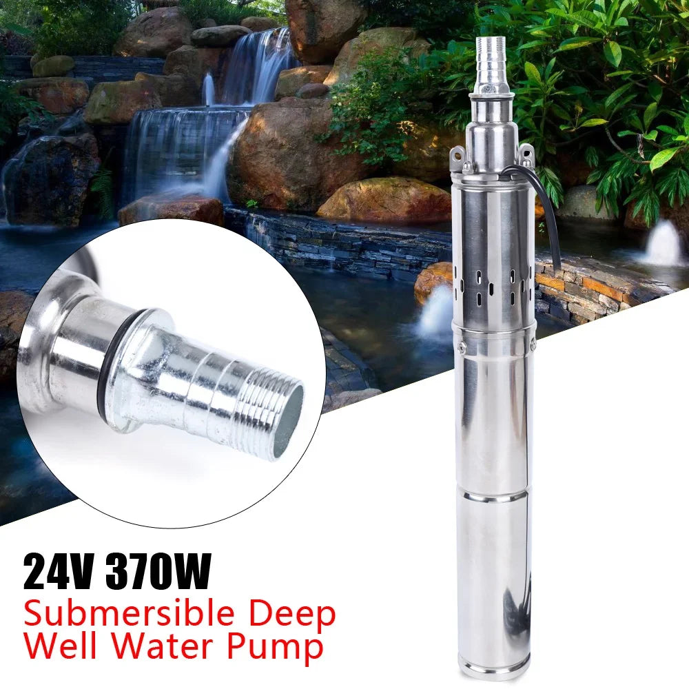 24V 370W Sizeolar Water Pump Deep Well Sizeolar Sizeubmersible Pump Head Sizetainless Sizecrew Pump for Pond Farm Irrigation