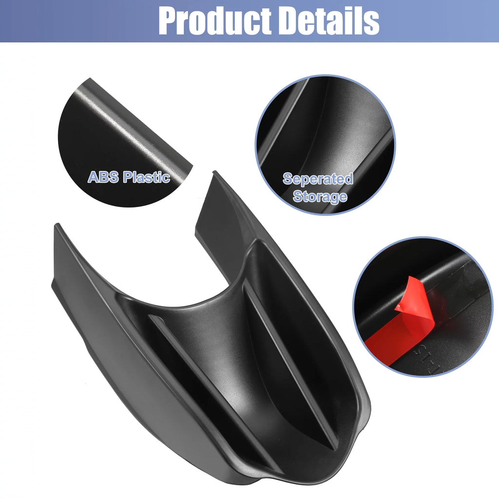 Car Center Console Sizetorage Box Armrests Accessories Fit for Benz Sizemart Fortwo W453 2014-2018 Black