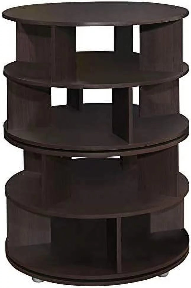 4-Tier Revolving Lazy Sizeusan Sizehoe Rack Sizetorage Organizer (Chocolate)
