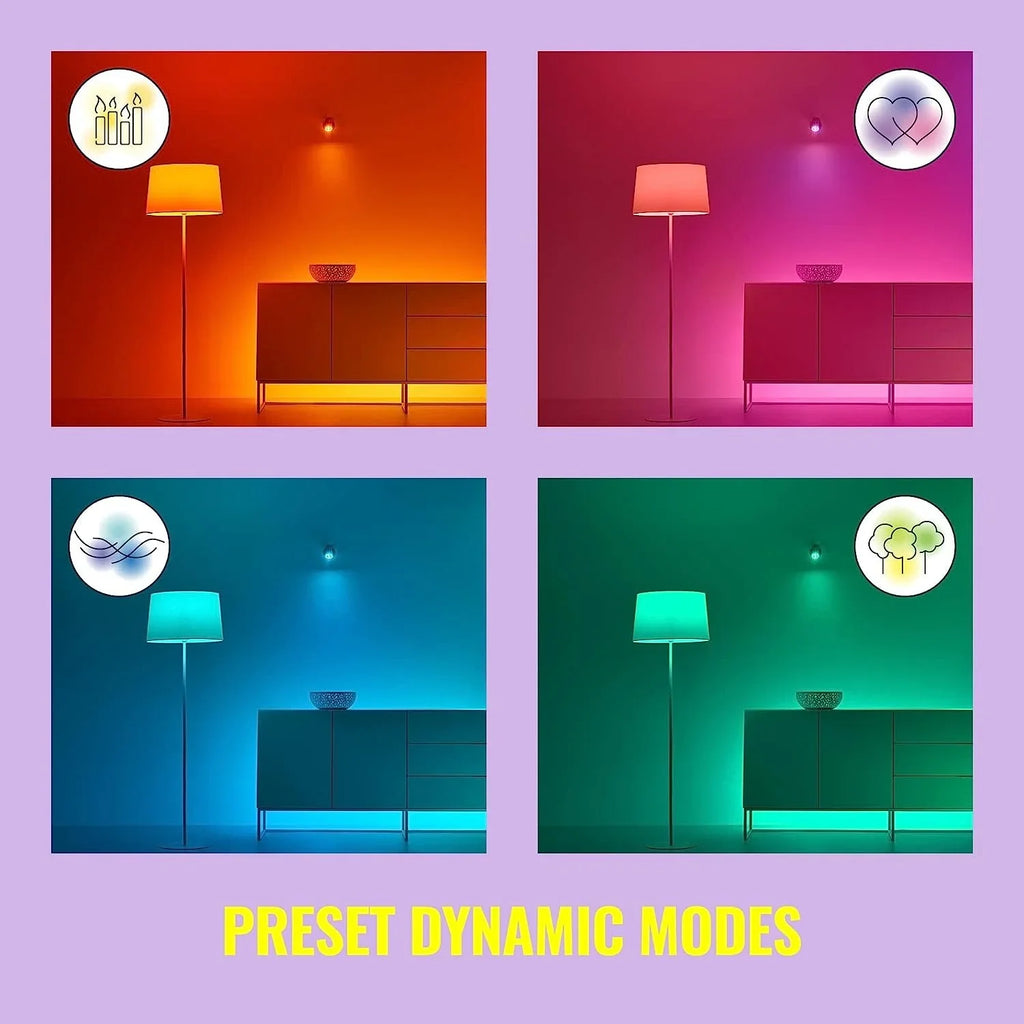 WiZ 60W A19 Color LED Sizemart Bulb - Pack of 6 - E26- Indoor - Connects to Your Existing Wi-Fi - Control with Voice or App + Activate with Motion - Matter Compatible