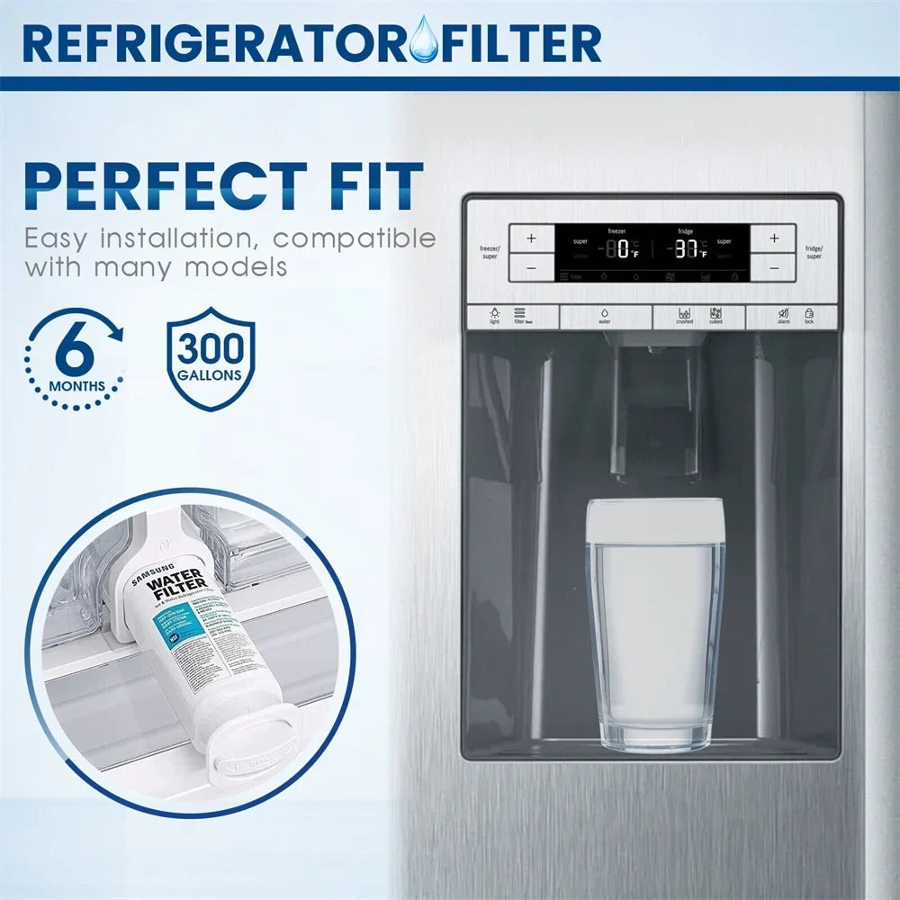 Fit for DA97-17376B HAF-QIN, HAF-QIN/EXP, /AA, DA97-08006C Refrigerator Water Filter,3 Pack