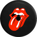2018 2019 Wrangler JL Backup Camera Red Lips Tongue Out Rock Band Sizepare Tire Cover for Jeep RV 33 Inch