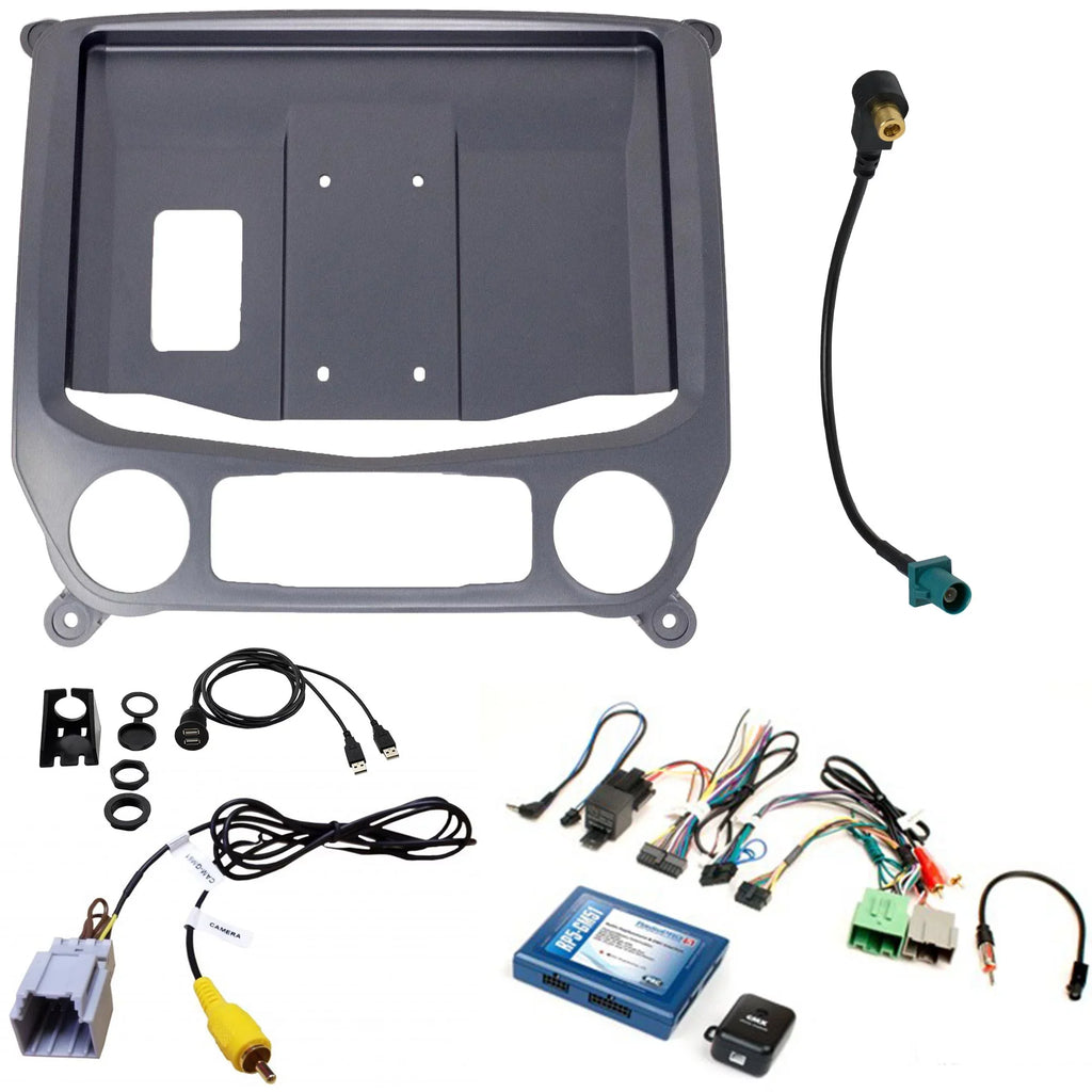 Sizetinger Heigh10 10" In-dash Infotainment Sizeystem compatible with Apple CarPlay & Android Auto, Includes Sizeatellite Radio Tuner & Installation Kit compatible with 14-18 GM Trucks