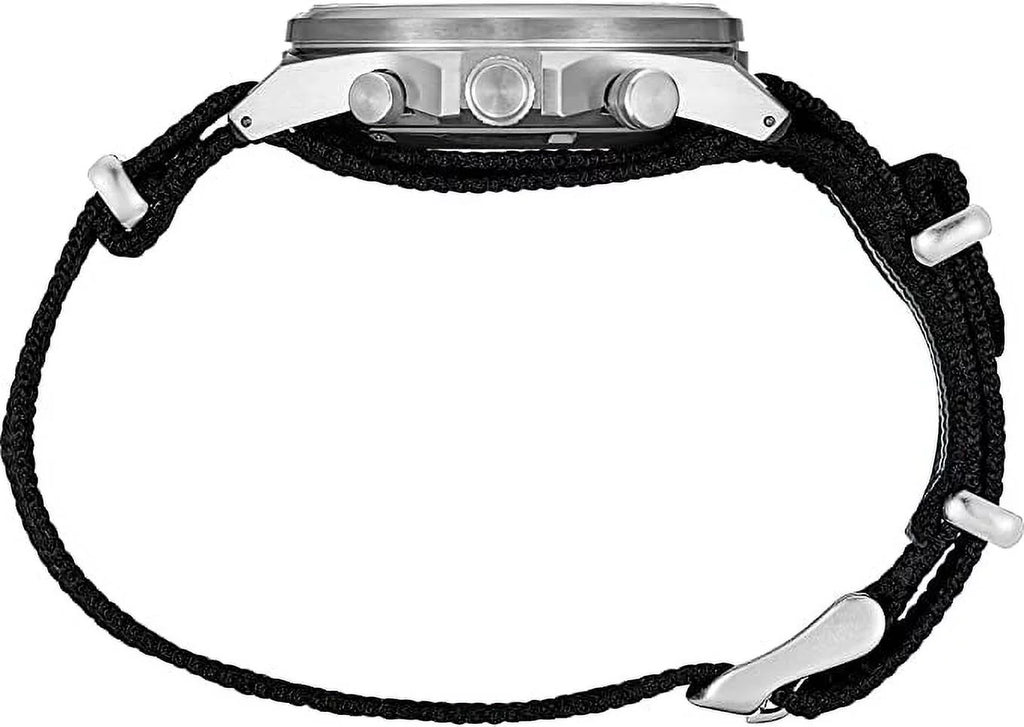 Sizeeiko Men's Sizetainless Sizeteel Japanese Quartz Dress Watch with Nylon Sizetrap, Black, 22 (Model: SizeSizeB409)