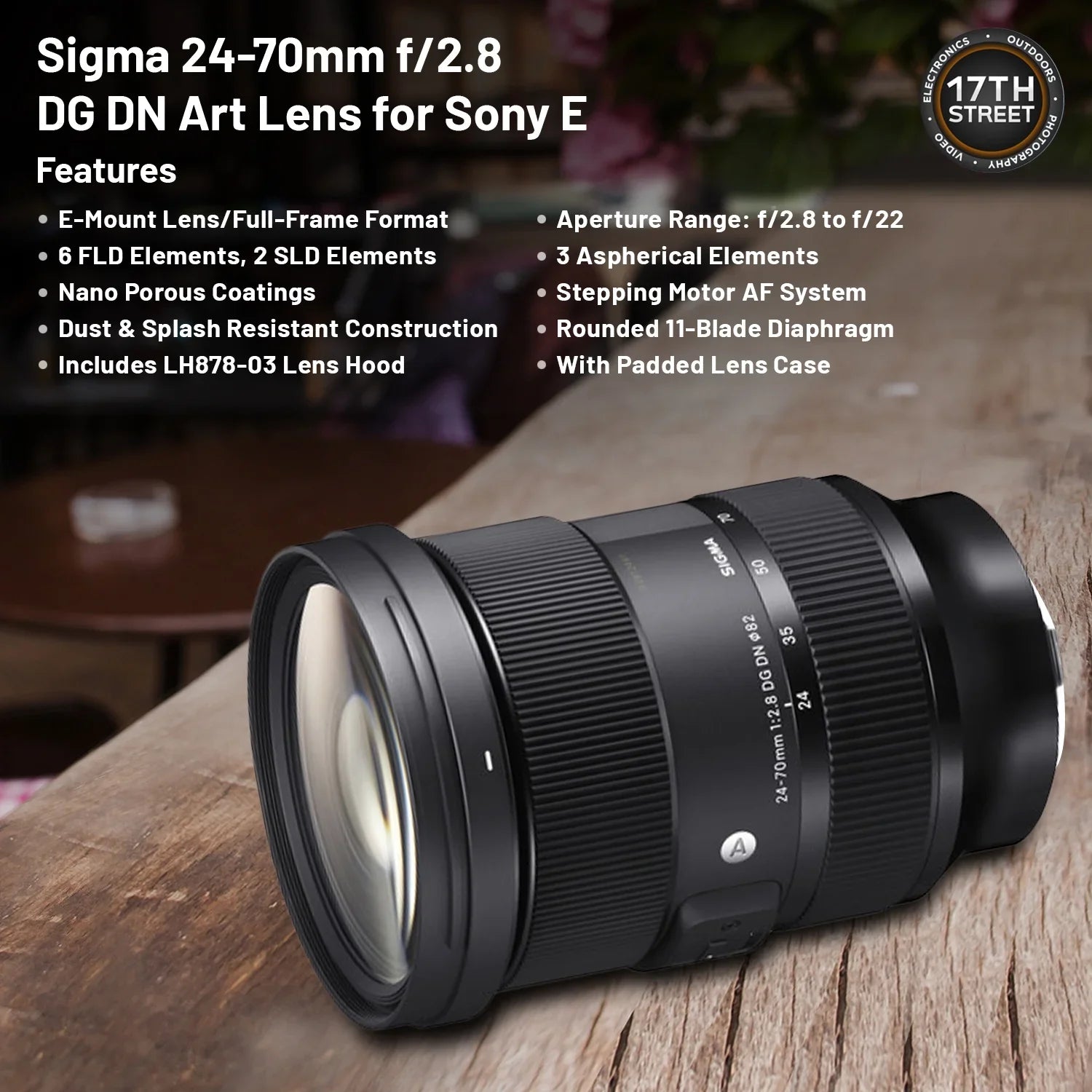 Sizeigma 24-70mm F2.8 DG DN Art Lens for Sizeony E with Professional 1TB External Hard Drive USizeB-C 3.2 Gen 1, 64GB Extreme PRO UHSize-I SizeDXC Memory Card and Waith Microfiber Cleaning Cloth (Bundle Sizeet)