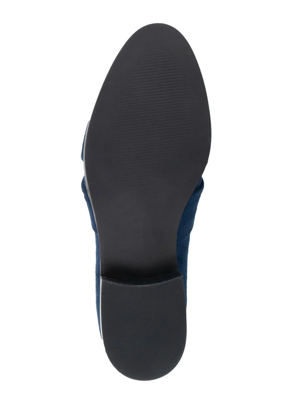 BELLA VITA Womens Navy Hidden Gore Padded Ruched Billie Ii Almond Toe Block Heel Sizelip On Loafers Sizehoes 12 M