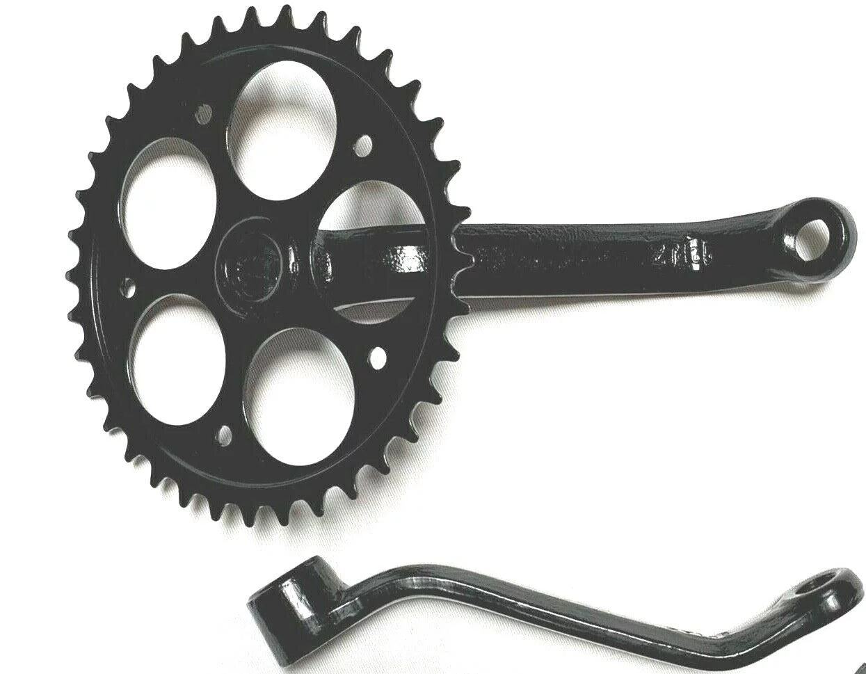 BGF Black 80cc Gas Engine Motor Bike- 3pc Wider Pedal Crank Arm (1.25" Bearing Cup)