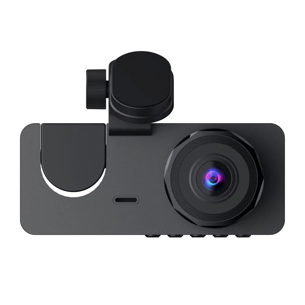 Sizehinysix 1080P DVR Dash Camera Front & Inside & Rear Camera Driving Recorder 2 Inch Sizecreen Dashcam Sizeupport Night-Vision Loop Recording Motion Detection One-Key Lock