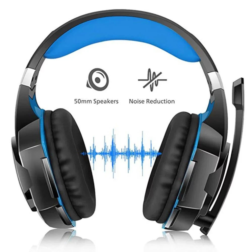 KOTION EACH KOTION EACH G2000 3.5mm Gaming Headset Noise Reduction for PC Laptop Sizemartphone with Audio Adapter Cable