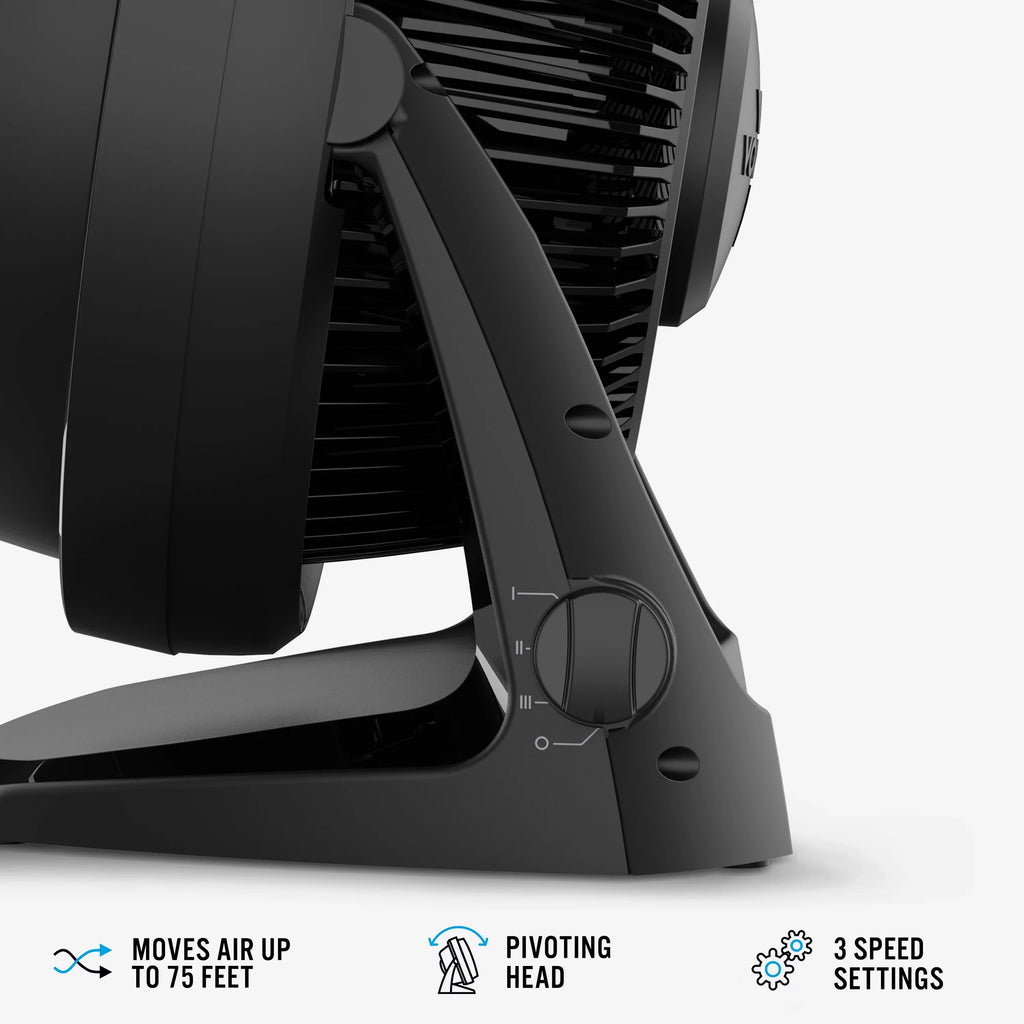 Vornado 62 Whole Room Air Circulator Floor Fan, 13", Black (New)