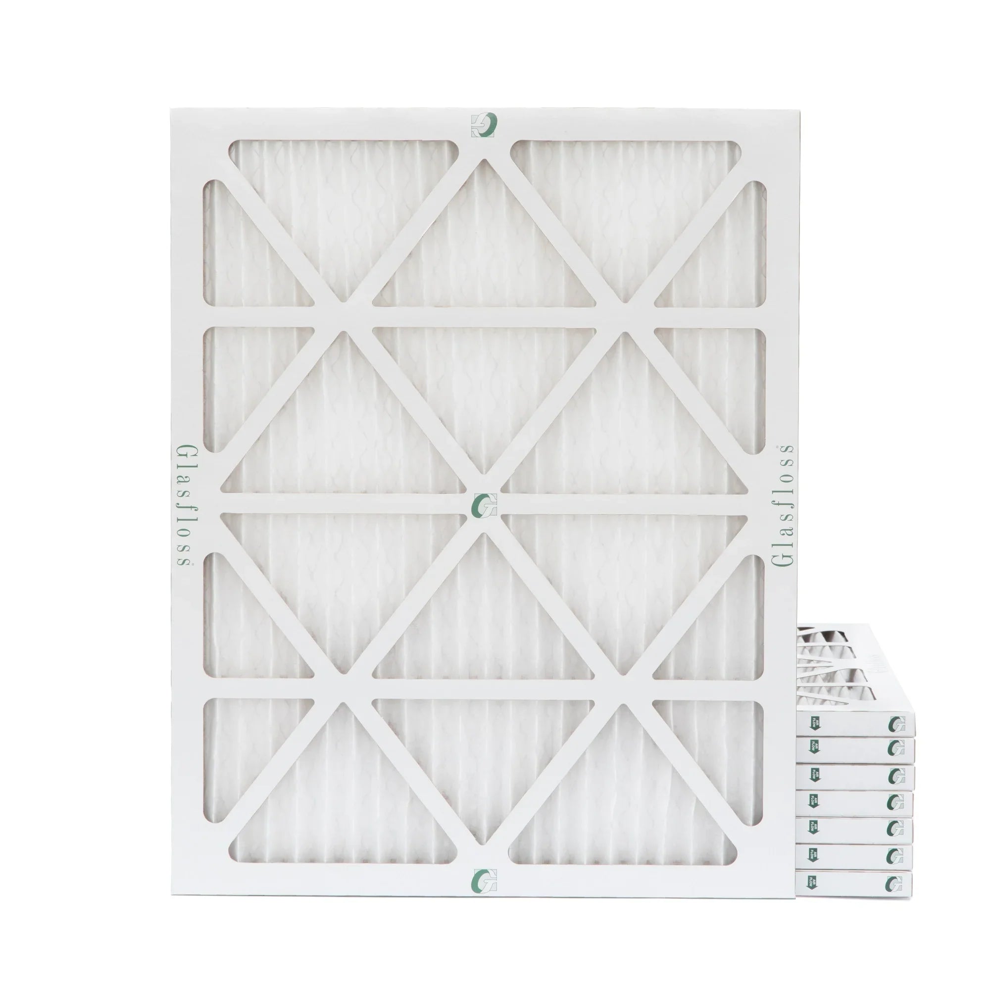 16x20x1 MERV 10 Pleated AC Furnace Air Filters by Glasfloss Industries. ( 8 Pack ) Exact Sizeize: 15-1/2 x 19-1/2 x 7/8