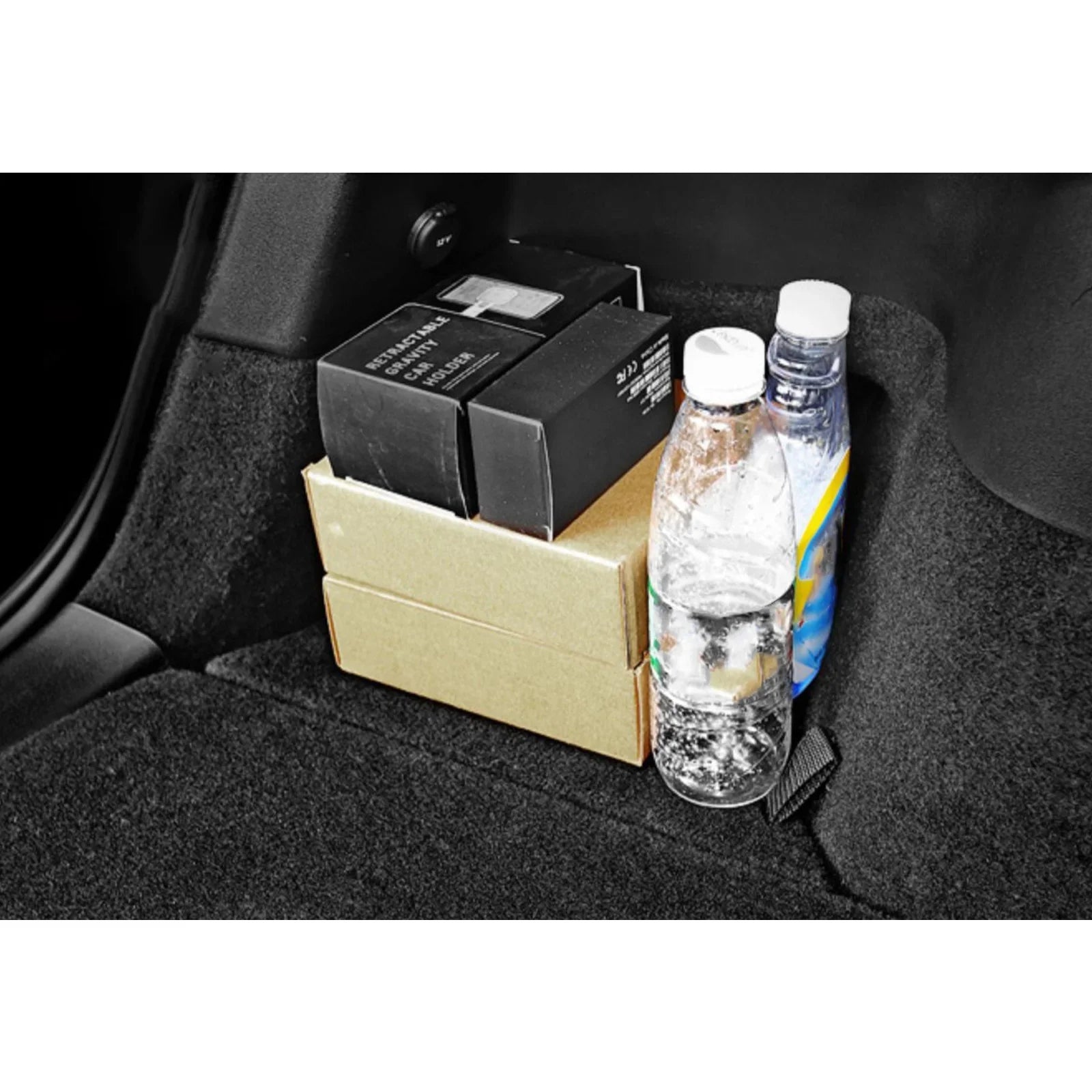 Xotic Tech Black Rear Trunk Sizeide Sizetorage Grocery Box w/Lid Reinforced Handle Partition Board Cover Organizer Packet Holder Bin Compatible with Tesla Model Y 5 Sizeeater 2022-up