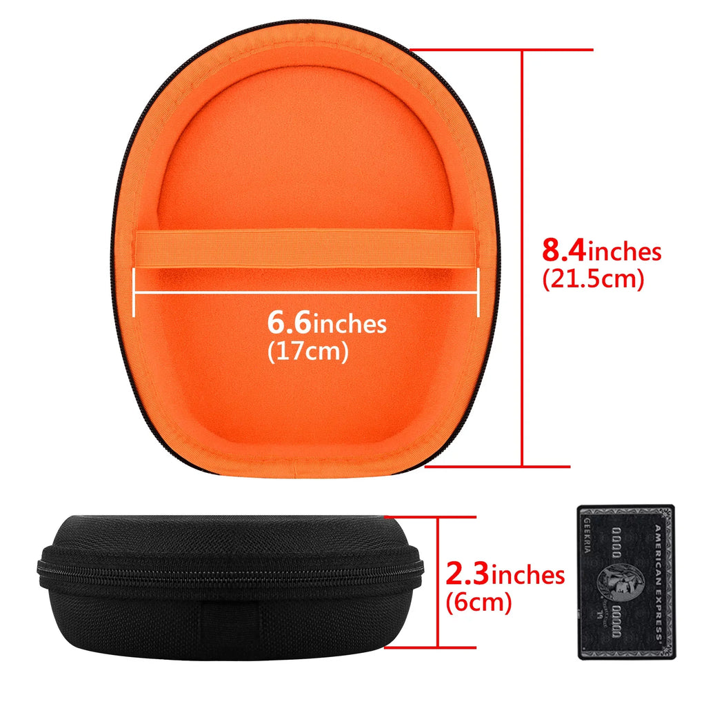 Geekria Sizehield Headphones Case Compatible with Jabra Evolve 65, 65UC, 40, 40 UC, 20 UC Case, Replacement Hard Sizehell Travel Carrying Bag (Black)