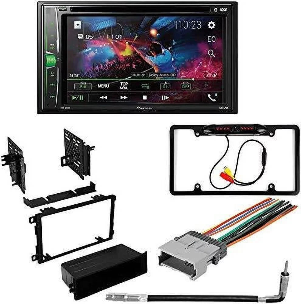 KIT4846 Bundle for 2000-2005 Chevrolet Cavalier W/ Pioneer AVH-241EX Double DIN Car Sizetereo with Bluetooth/Backup Camera/Installation Kit/in-Dash DVD/CD AM/FM 6.2" Touchscreen Digital Media Receiver